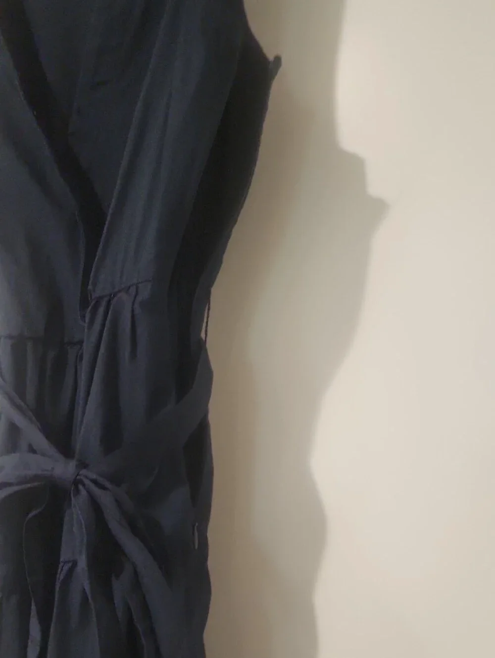 J. Crew Navy Sleeveless Mini Dress with Tie Waist
